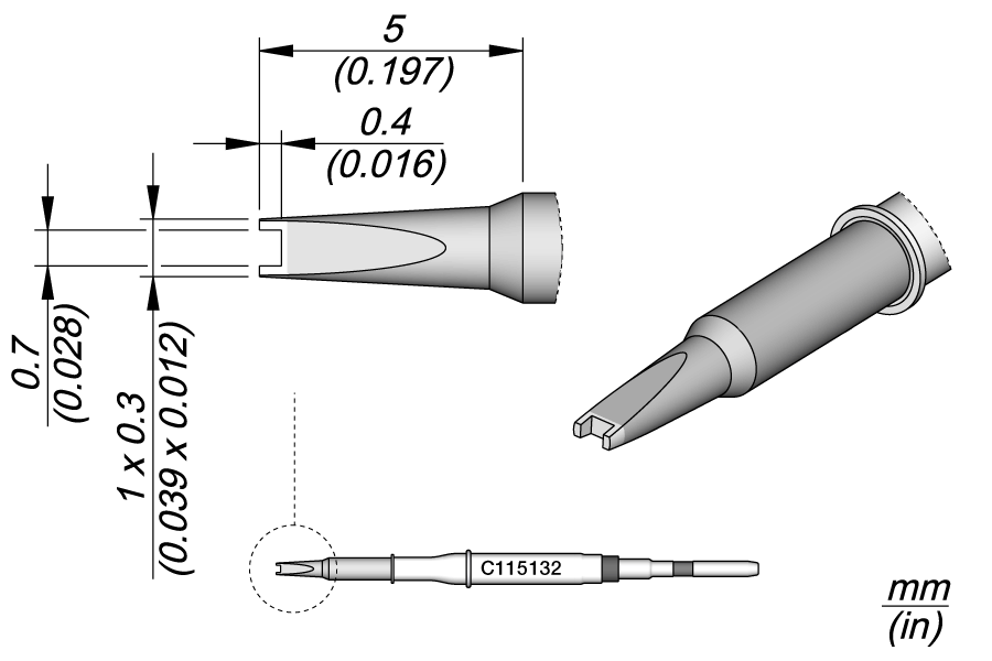 C115132 - Cartridge for Chip 0201